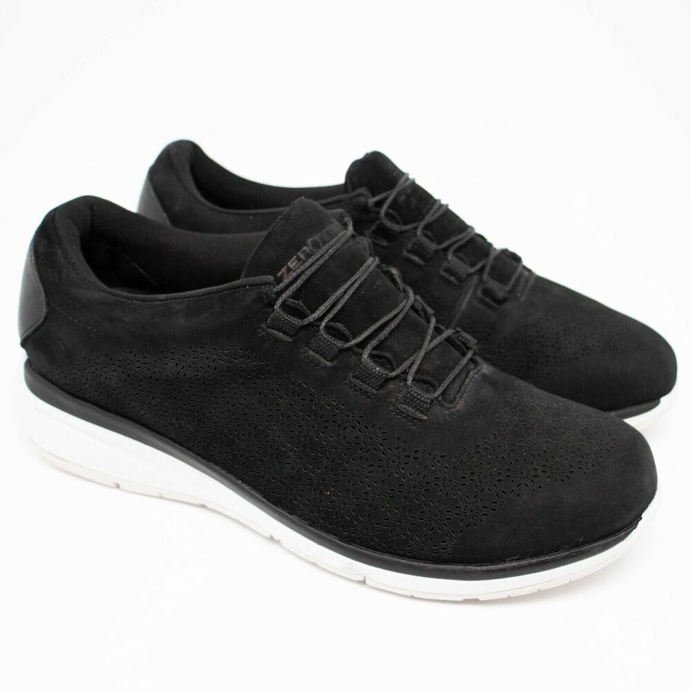 ZeroTie Womens Fresh Breeze Whisper Black Leather Shoes SIZE 8